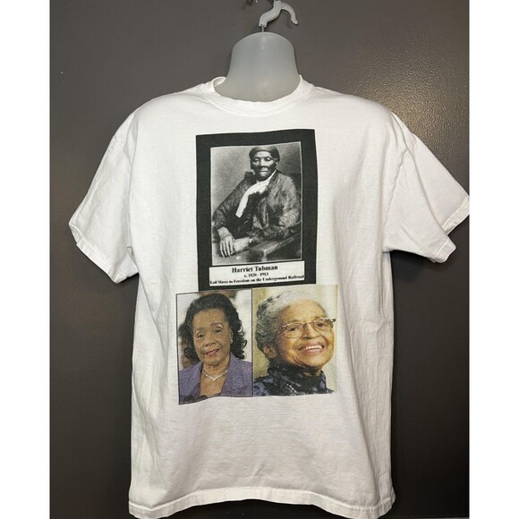 Harriet Tubman Rosa Parks Coretta Scott King Shirt Mens XL White Civil Rights - Picture 1 of 8
